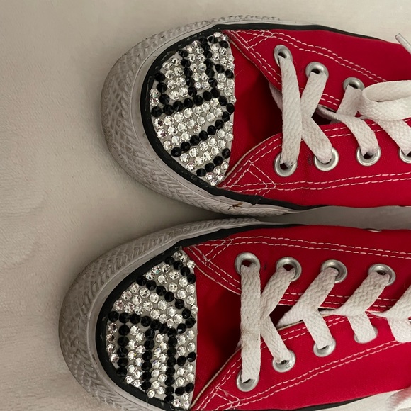 Red Bedazzled Volleyball Converse - Picture 2 of 3